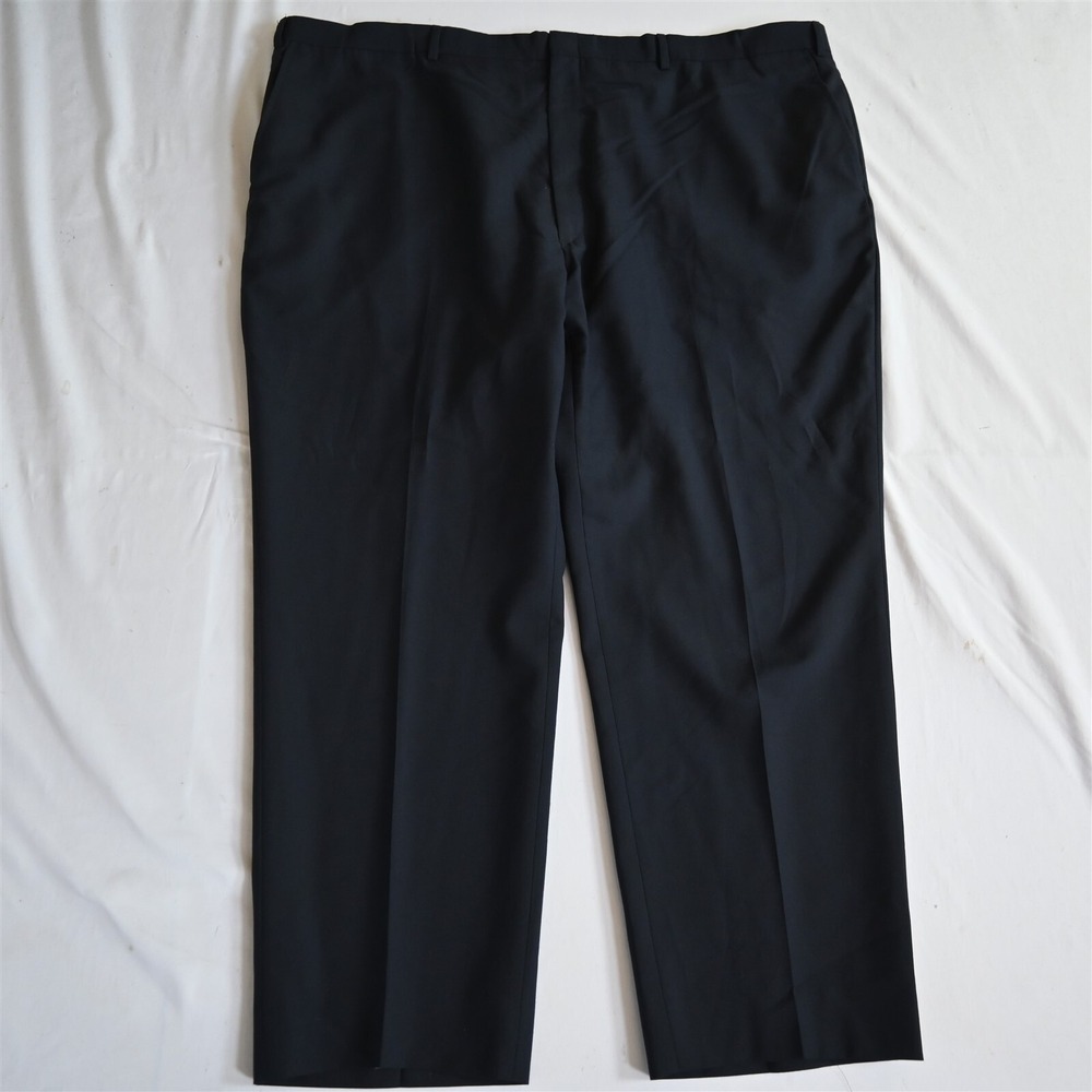Palm Beach 48x30 Navy Blue Flat Front Mens Dress Pants